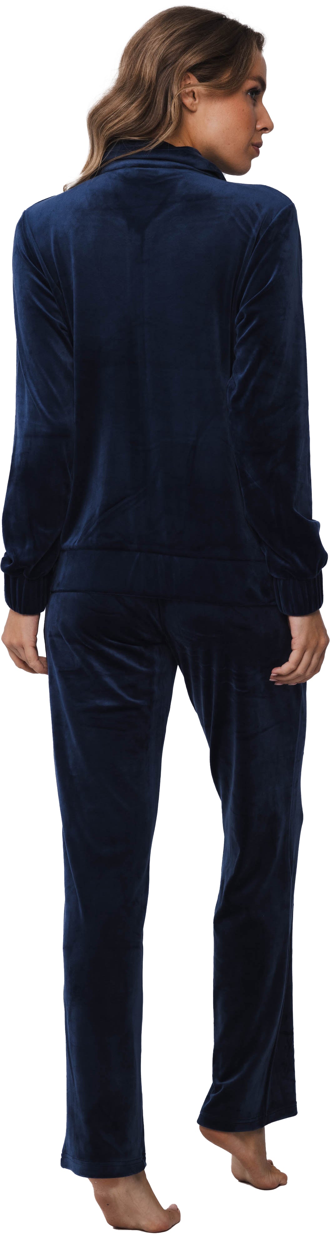 pastunette-premium-hausanzug-blau-velours-reissverschluss image 3