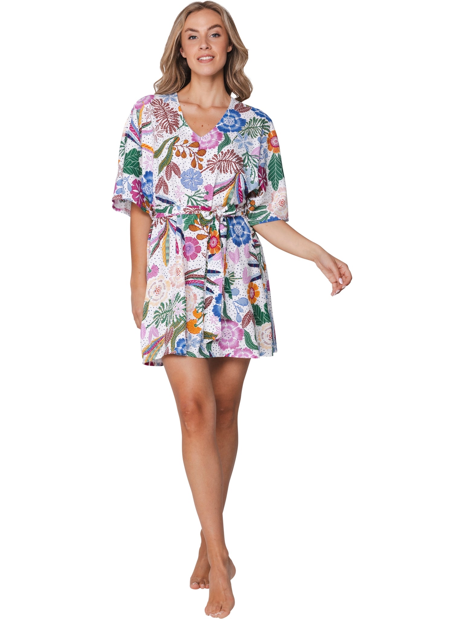 myrebelle-tropic-blush-kleid-offwhite-blumenprint image 3