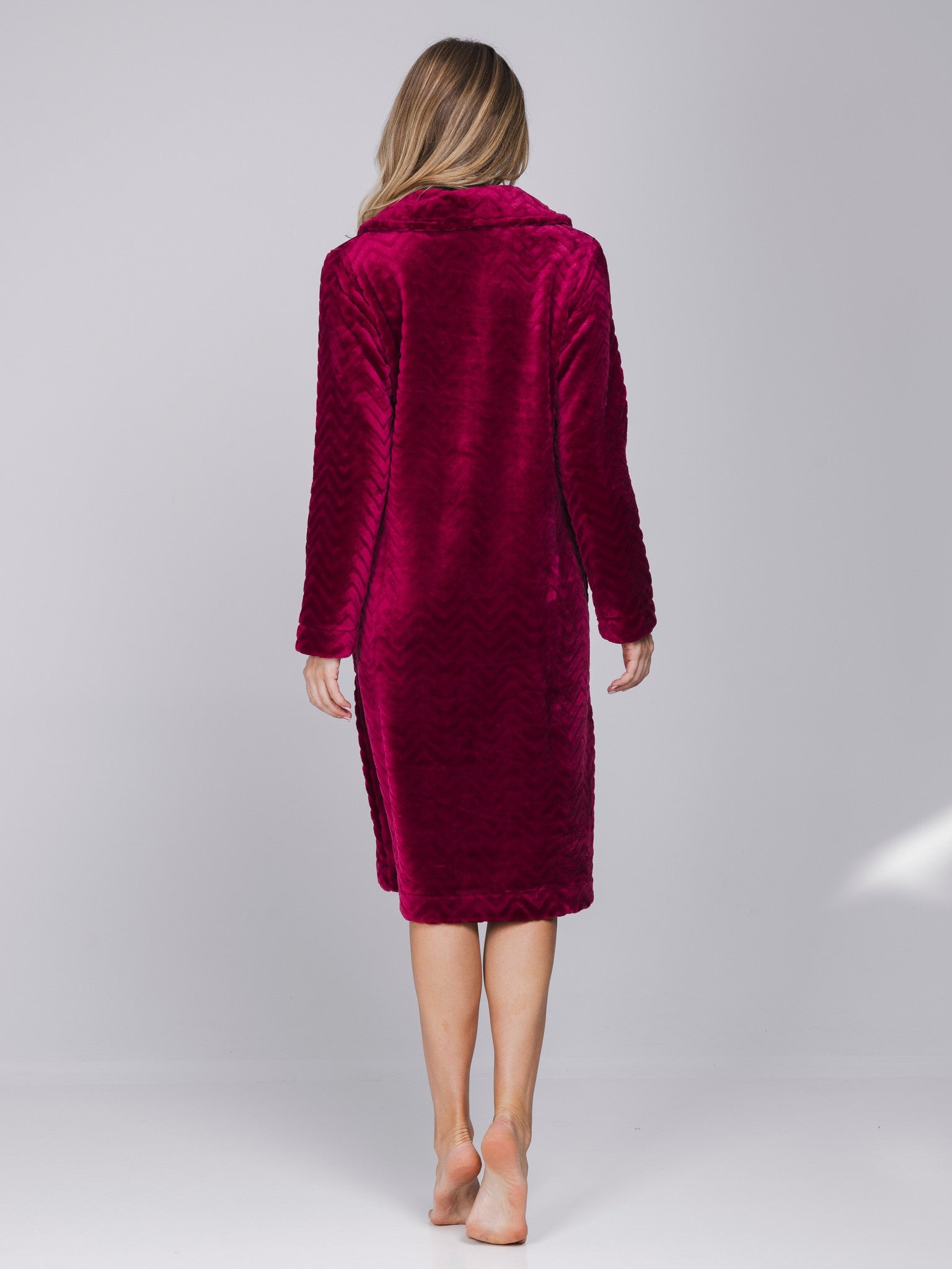 pastunette-rosewood-comfort-morgenmantel-rot-fleece image 3