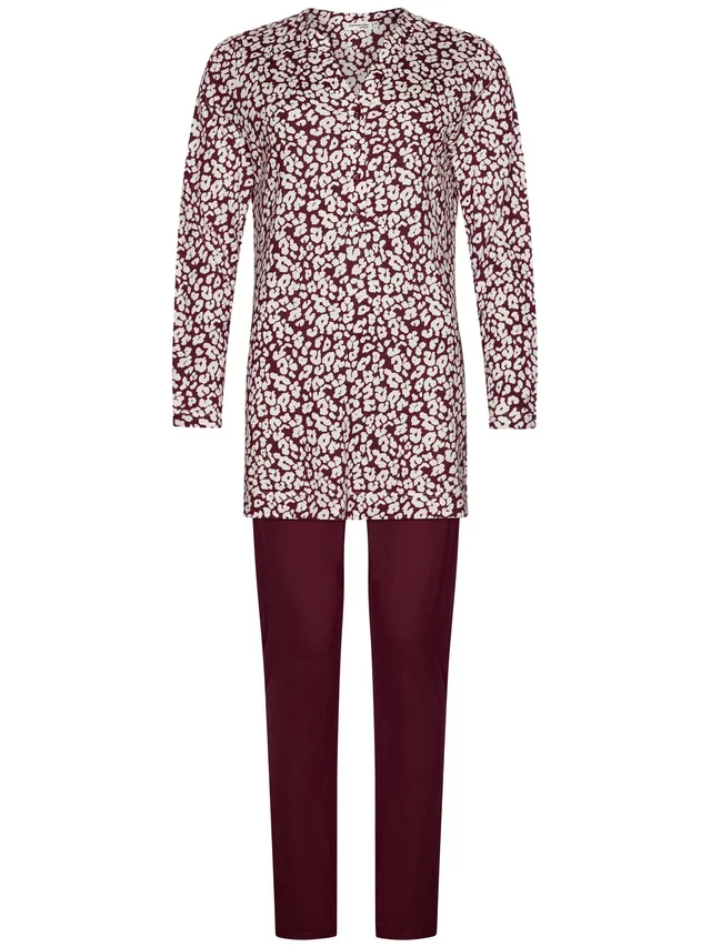 pastunette-premium-grace-pyjama-bordeaux-animalprint-modal image 1