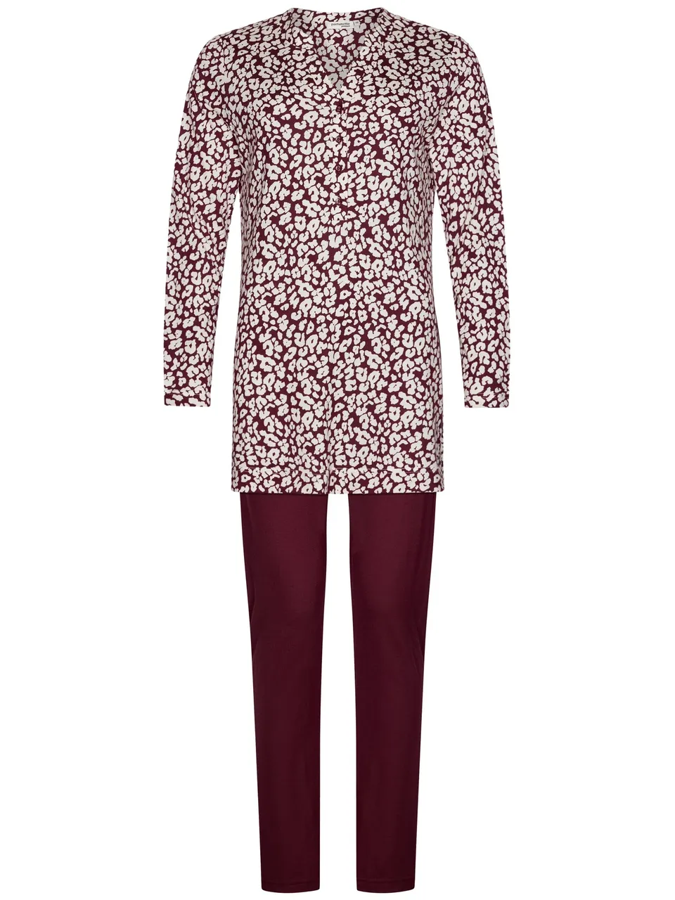 pastunette-premium-grace-pyjama-bordeaux-animalprint-modal image 1