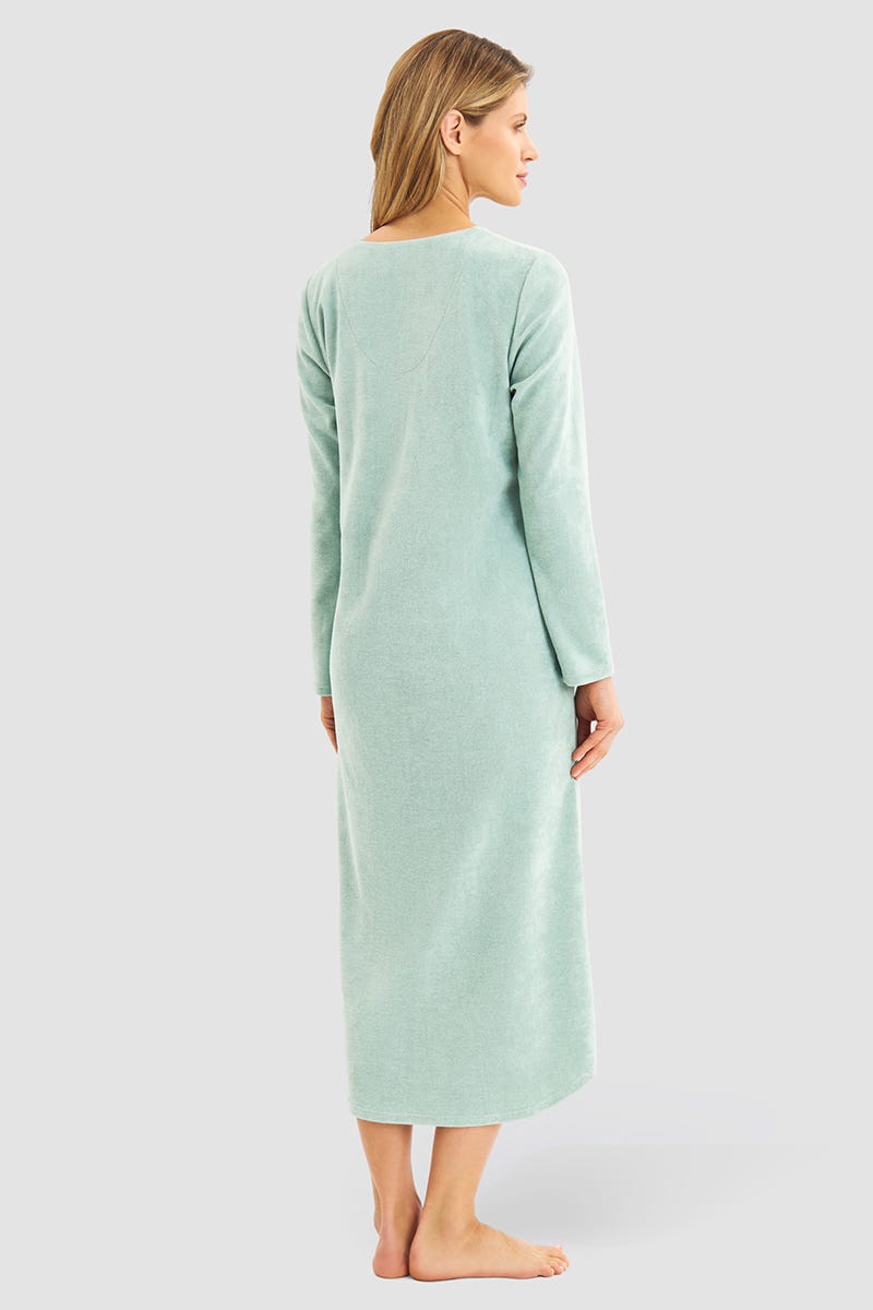 r-sch-be-happy-hauskleid-gr-n-langarm-frottee-maxi image 3