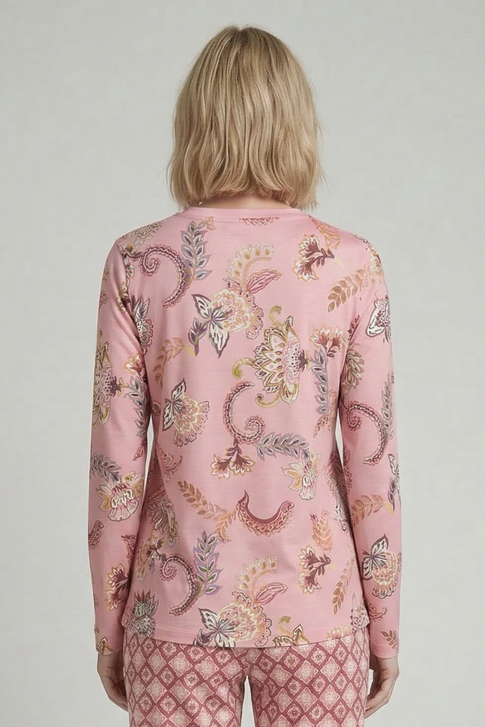 r-sch-be-happy-shirt-langarm-pyjamaoberteil-rosa-ornamentmix image 3