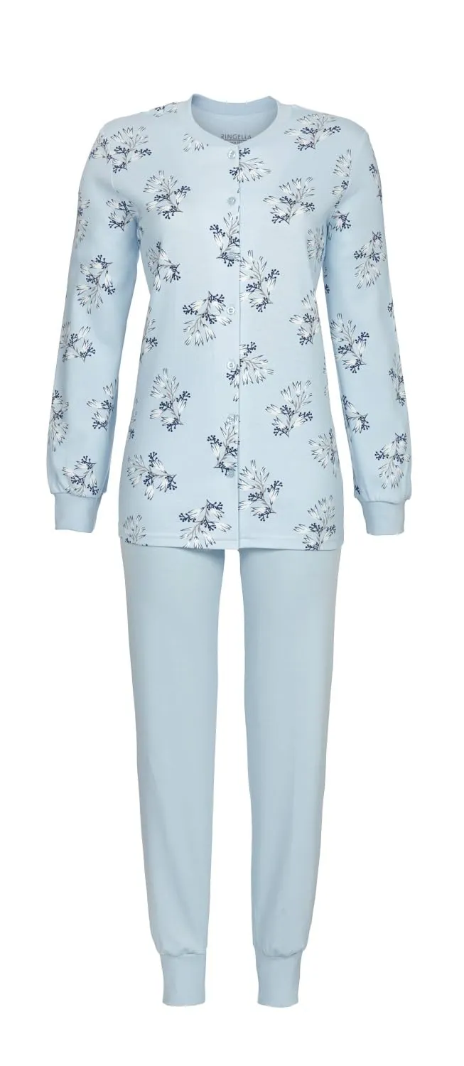 ringella-women-men-pyjama-durchgekn-pft-blumen-interlock image 1
