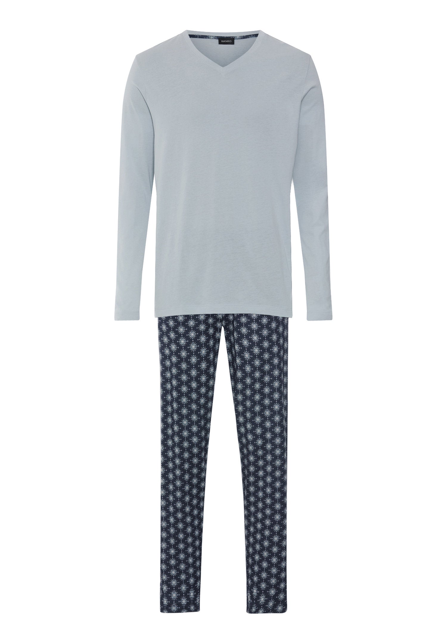hanro-night-and-day-pyjama-damen-celestial-night-modal-langarm image 1