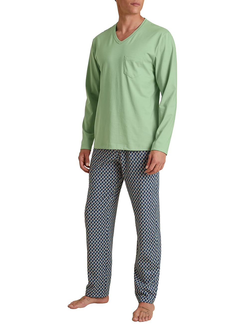 calida-relax-imprint-pyjamaset-herren-nachtanzug-baumwolle image 1
