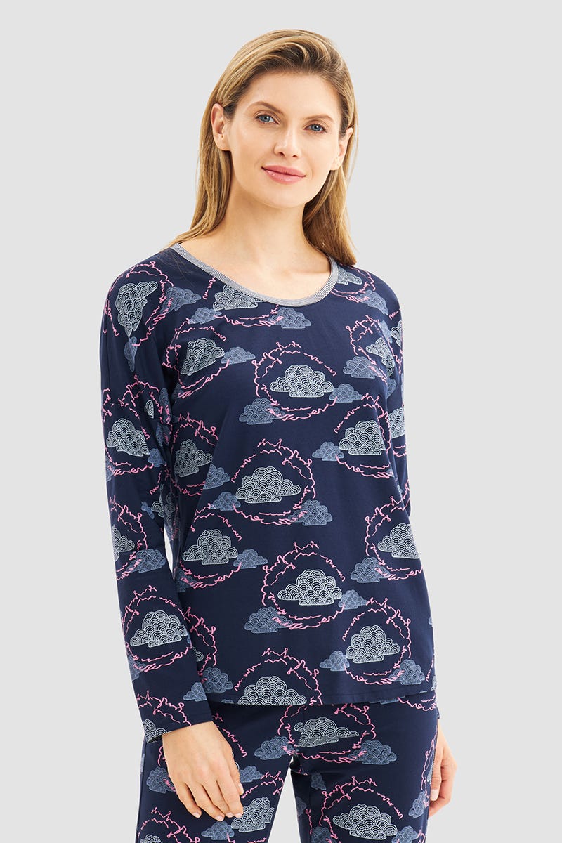 r-sch-be-happy-shirt-langarm-blau-mit-wolkenprint image 1