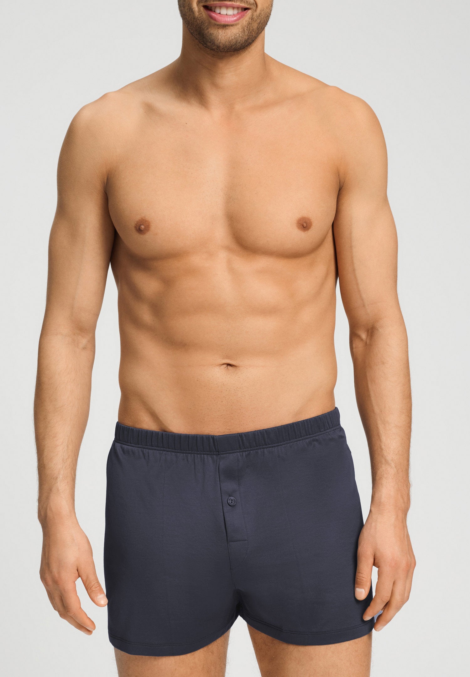hanro-cotton-sporty-boxershorts-herren-stormy-gray-baumwolle image 2