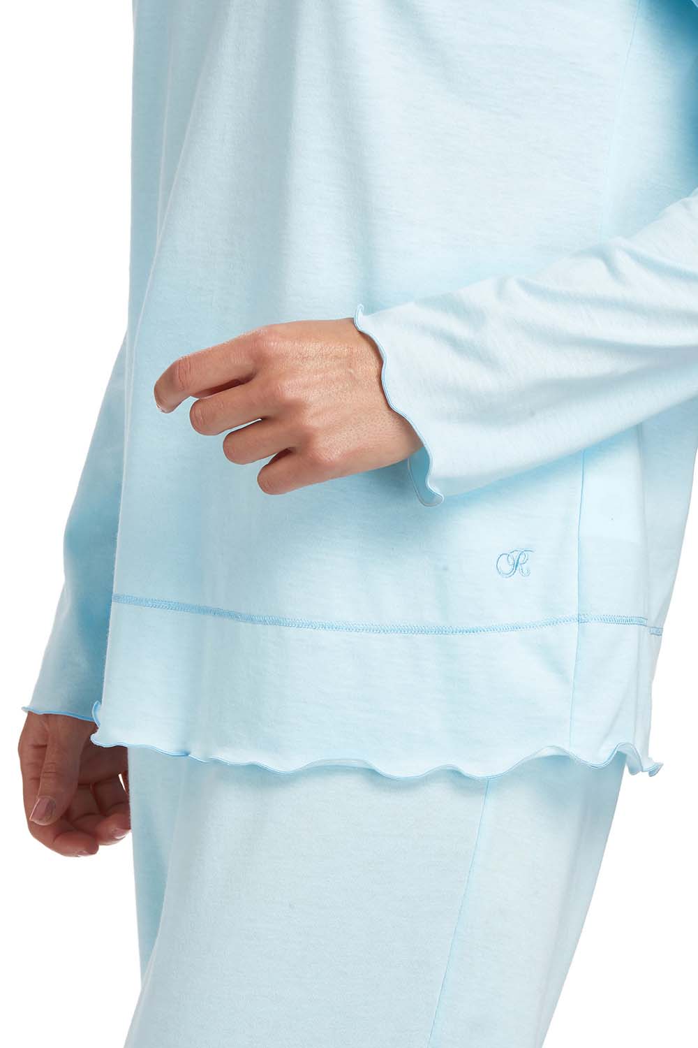 r-sch-be-happy-shirt-langarm-grau-pure-cotton-v-ausschnitt image 5