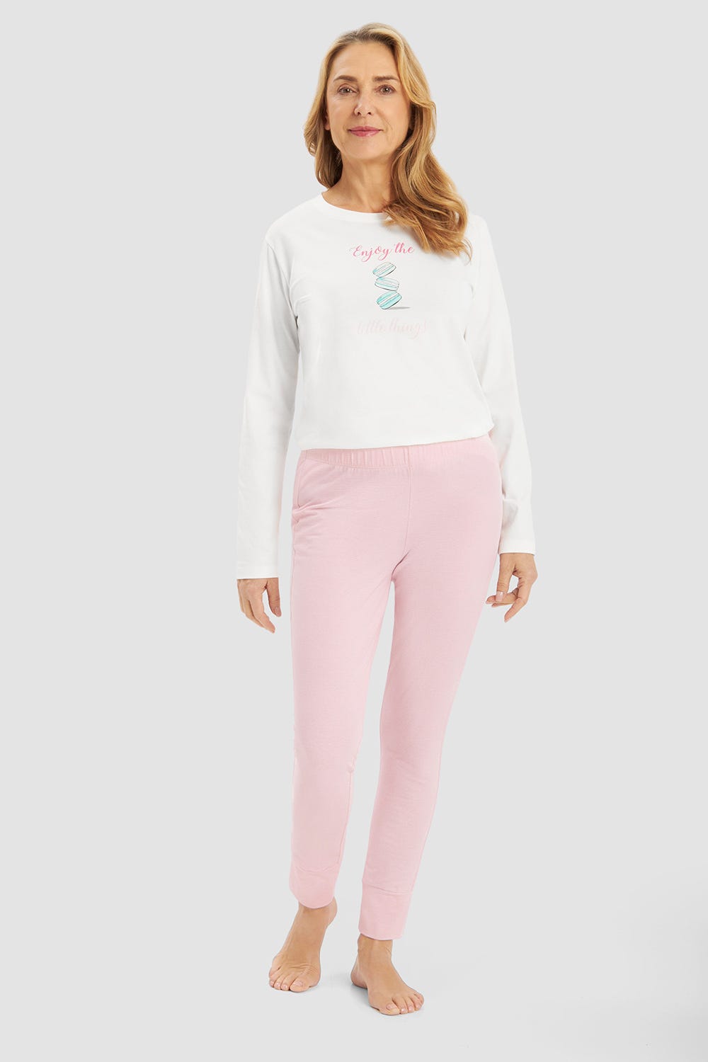 r-sch-be-happy-7-8-hose-ringeldruck-schlafhose-rosa image 4