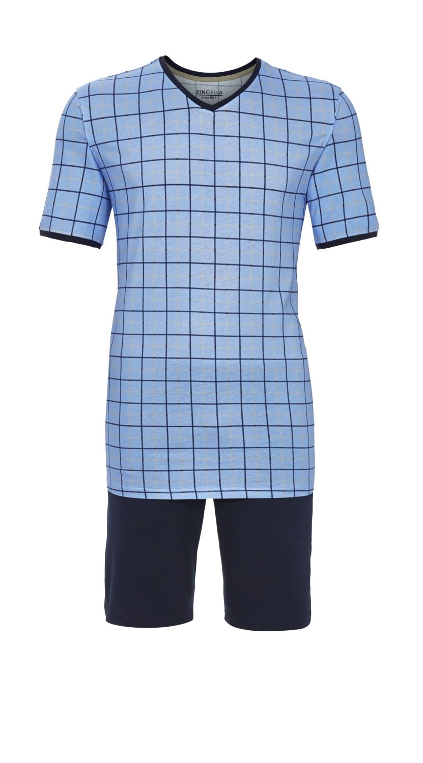 ringella-women-men-herren-shorty-karo-v-ausschnitt-gr-56 image 1