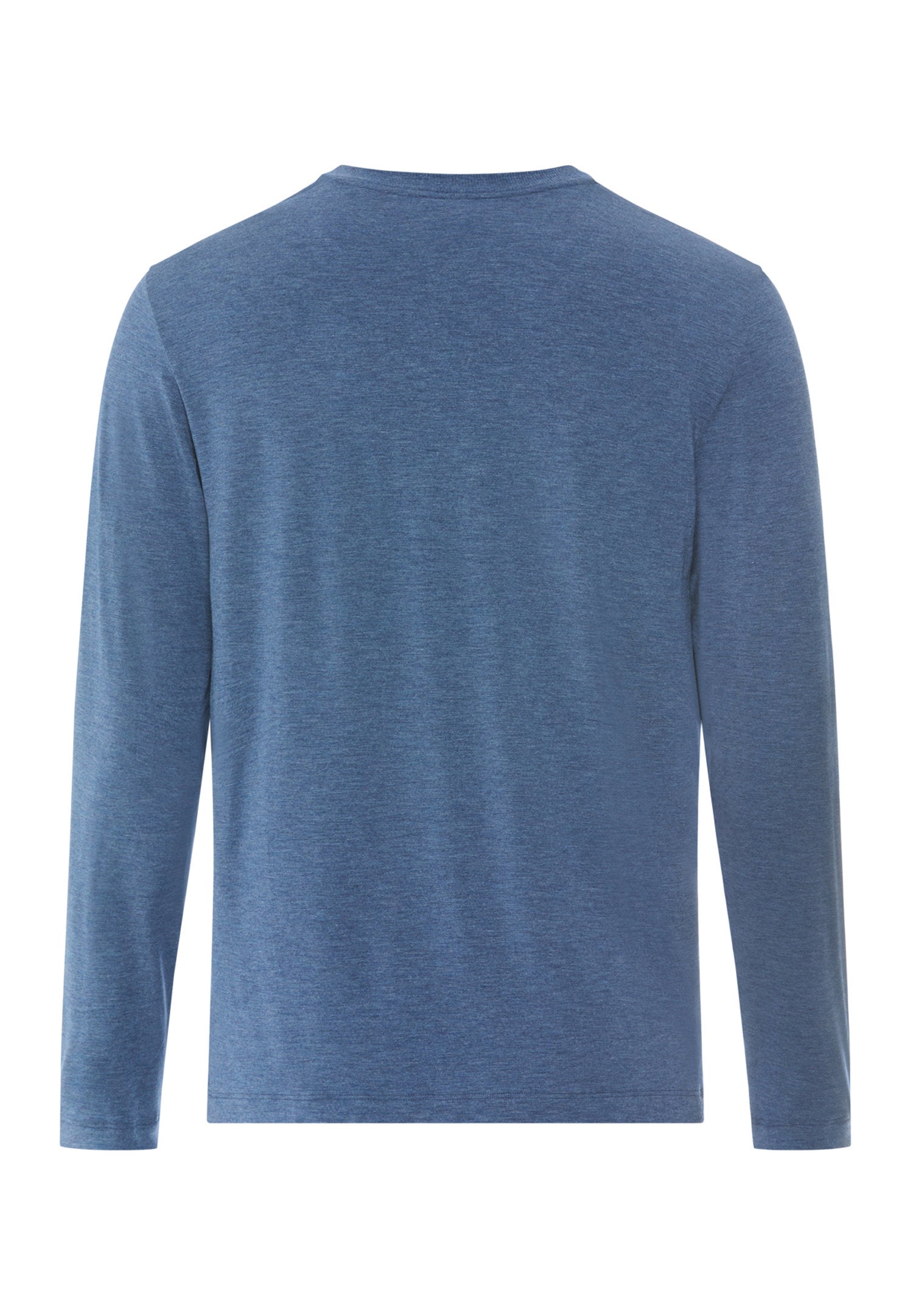 hanro-casuals-l-slv-shirt-v-neck-langarmshirt-tanzanite-melange image 4