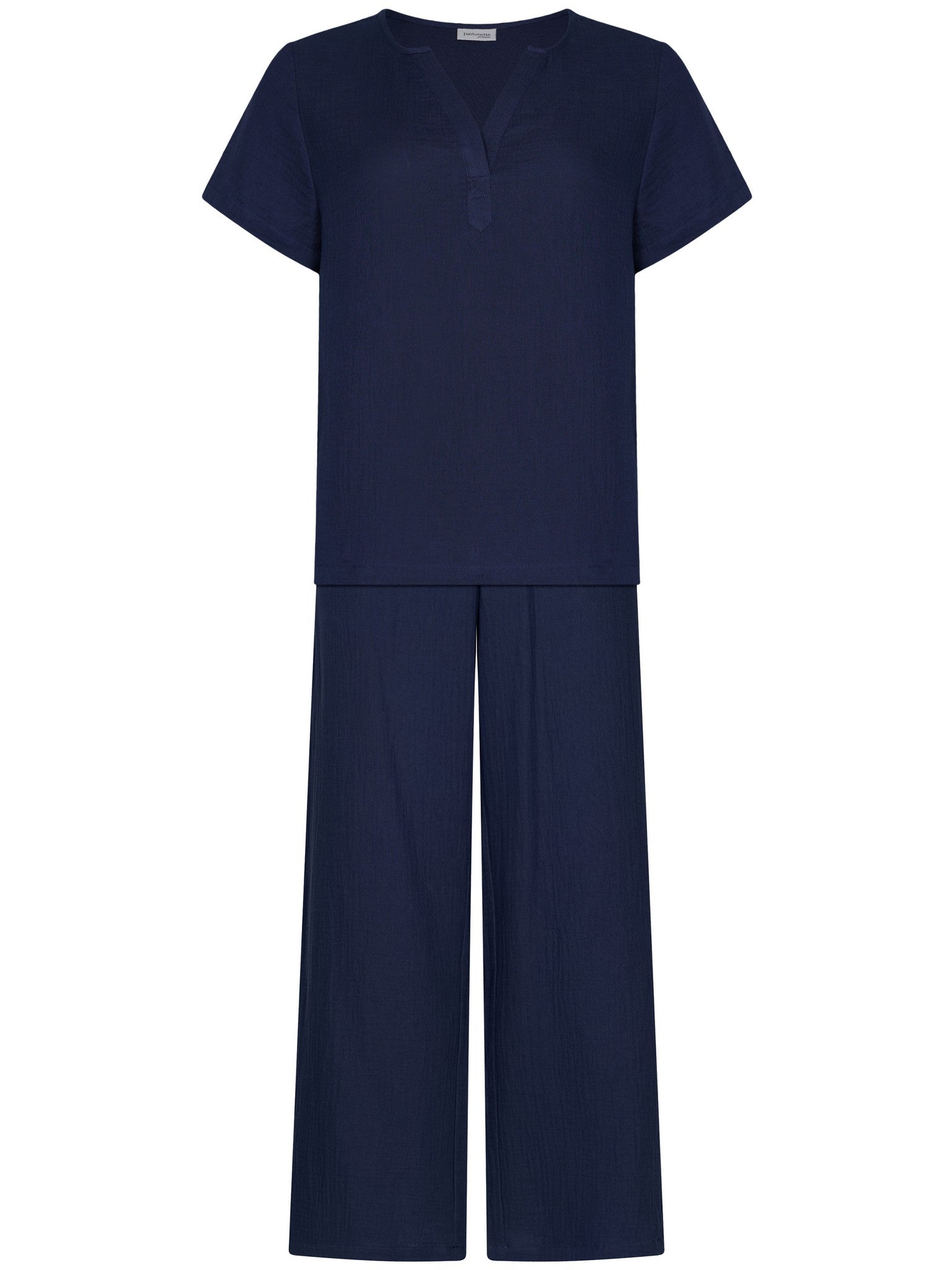 pastunette-premium-indigo-flow-hausanzug-blau-baumwolle image 1