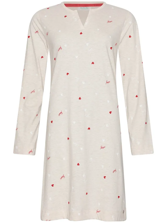 myrebelle-endless-love-nachthemd-beige-herzen-bio-baumwolle image 1