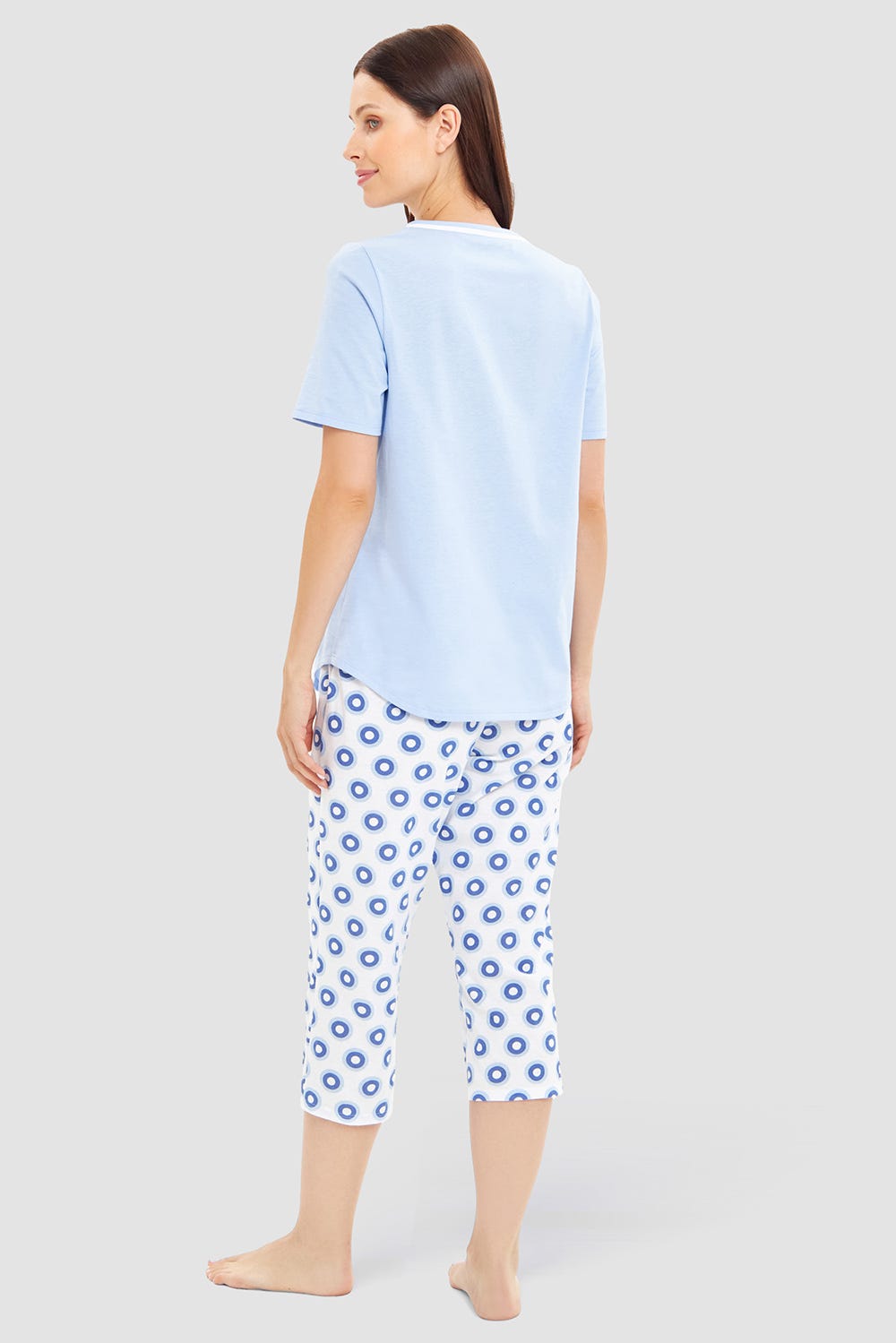 r-sch-be-happy-pyjama-3-4-schlafanzug-blau-kurzarm image 3