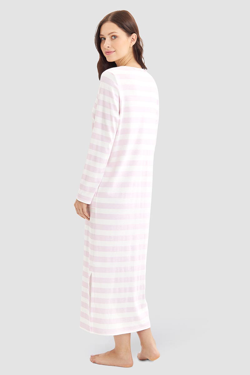 r-sch-be-happy-nachthemd-maxi-rosa-blockringel-taschen image 3