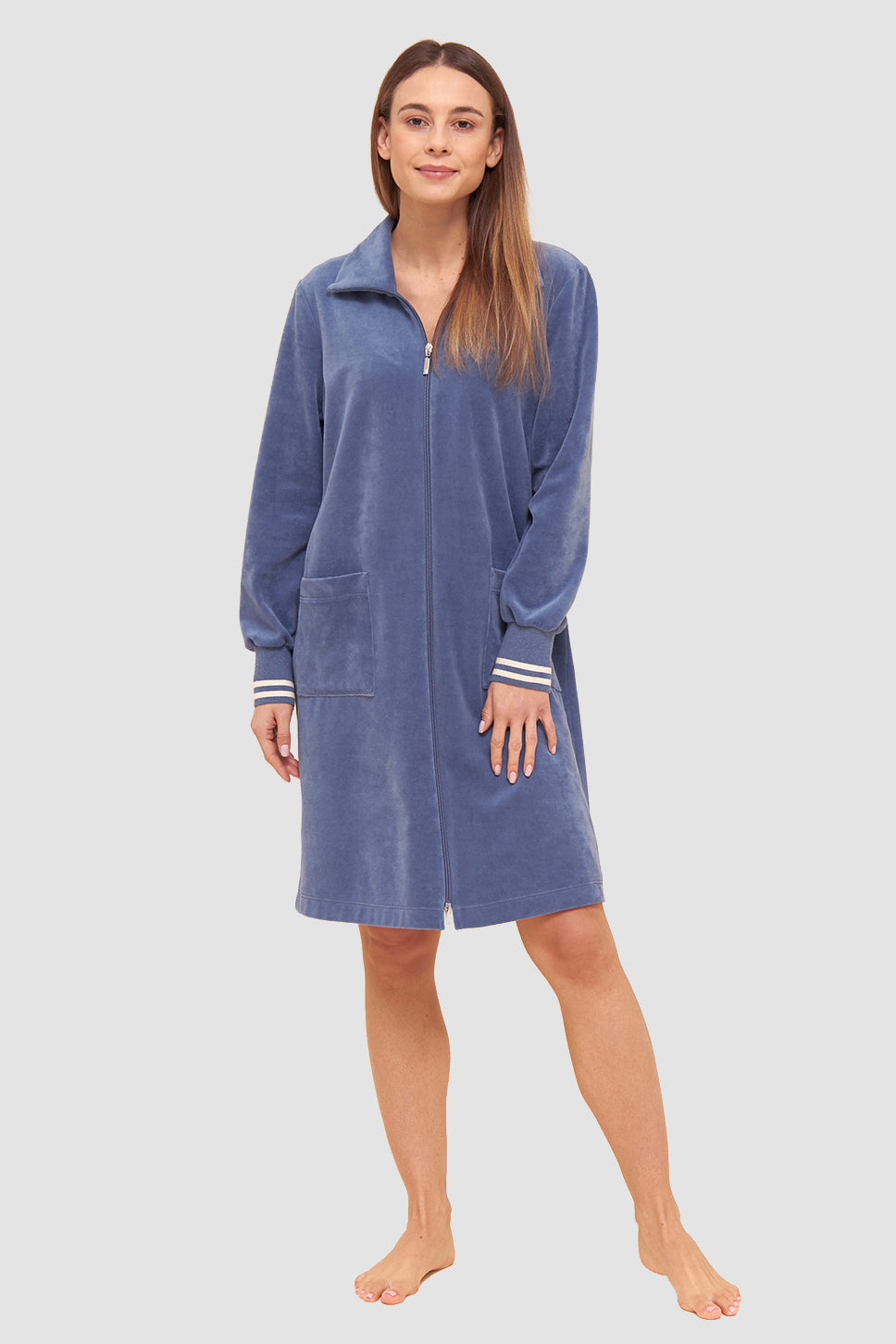 r-sch-be-happy-nicki-mantel-knielang-blau-reissverschluss image 1
