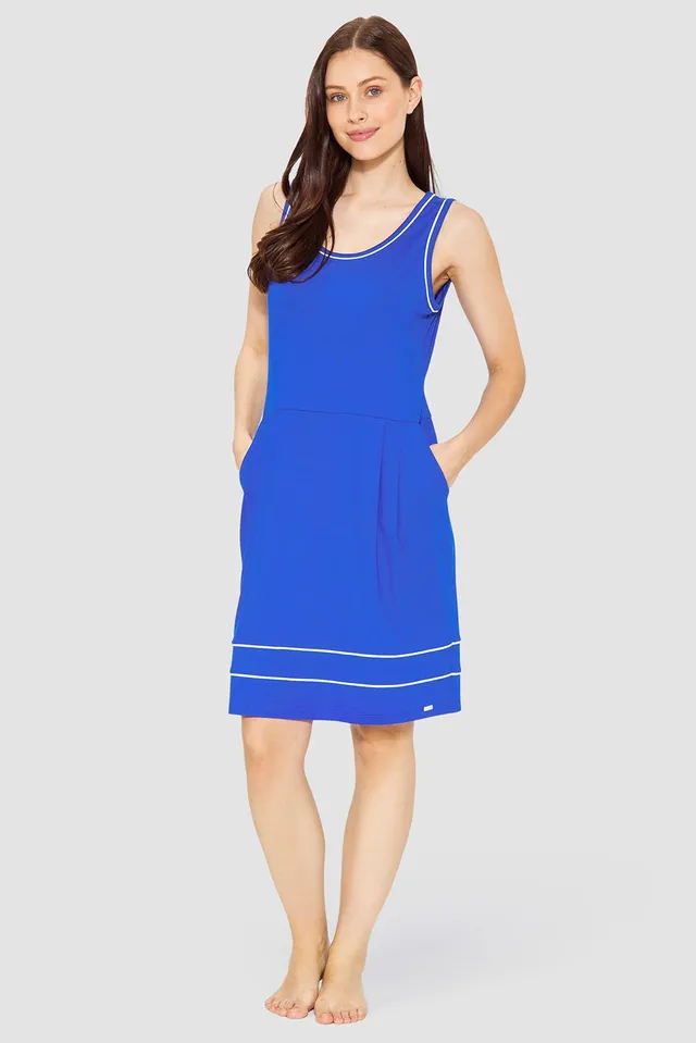 r-sch-be-happy-strandkleid-beachdress-blau-wei-gr-38 image 1