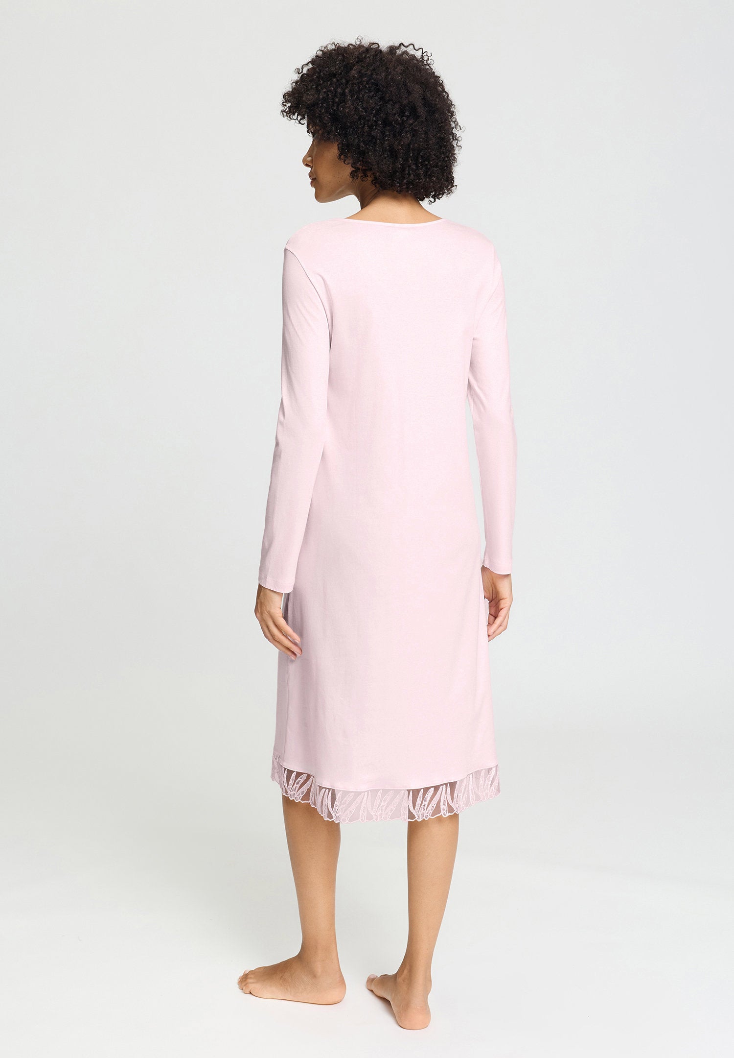 hanro-rosaria-nachthemd-110cm-langarm-rose-bath-baumwolle image 4