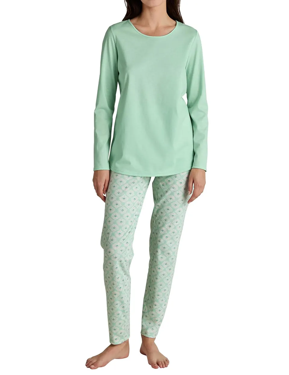 calida-favourites-dreams-pyjama-damen-lang-bio-baumwolle-muster image 1