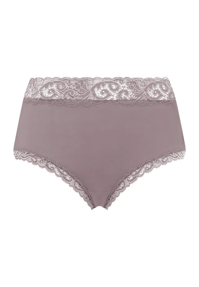 hanro-moments-maxi-briefs-slip-stormy-rose-baumwolle-spitze image 1