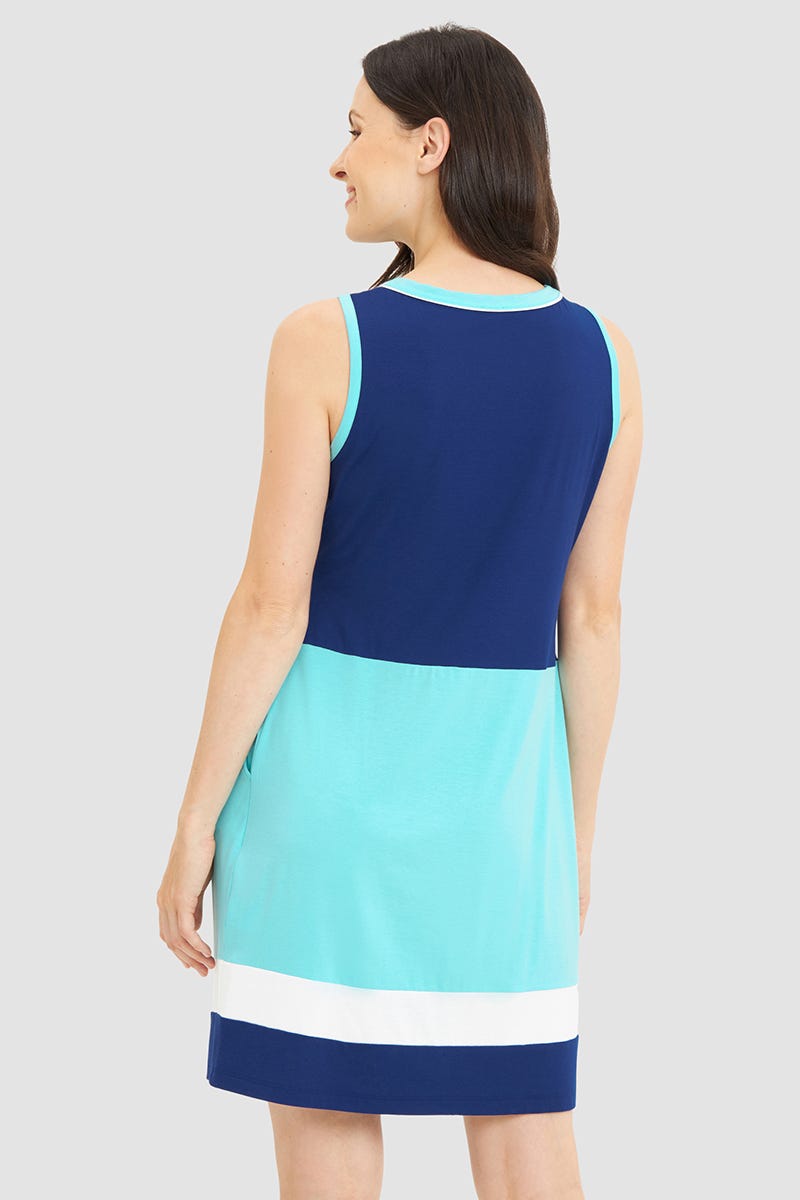 r-sch-be-happy-strandkleid-colourblocking-kleid-t-rkis image 3