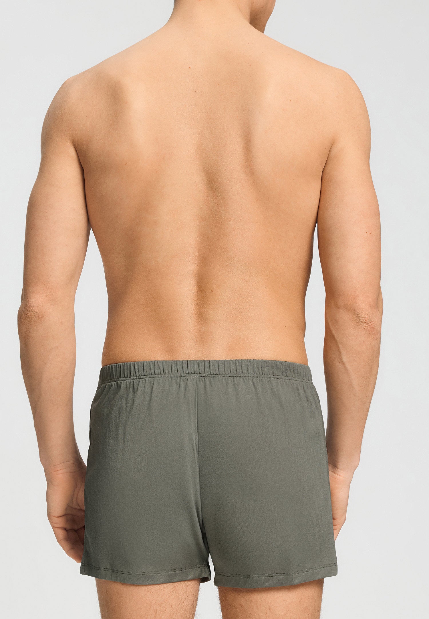 hanro-cotton-sporty-boxer-smokey-olive-herren-baumwolle image 4