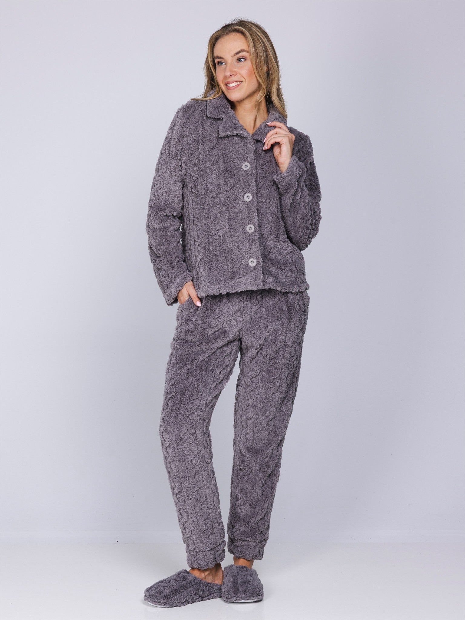 myrebelle-grey-harmony-hausschuhe-grau-fluffy-fleece image 3