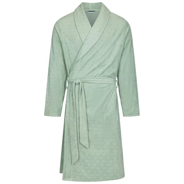 pastunette-green-dream-bademantel-gr-n-kariert-baumwolle image 1