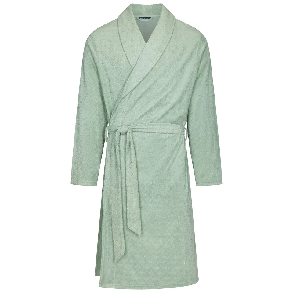 pastunette-green-dream-bademantel-gr-n-kariert-baumwolle image 1