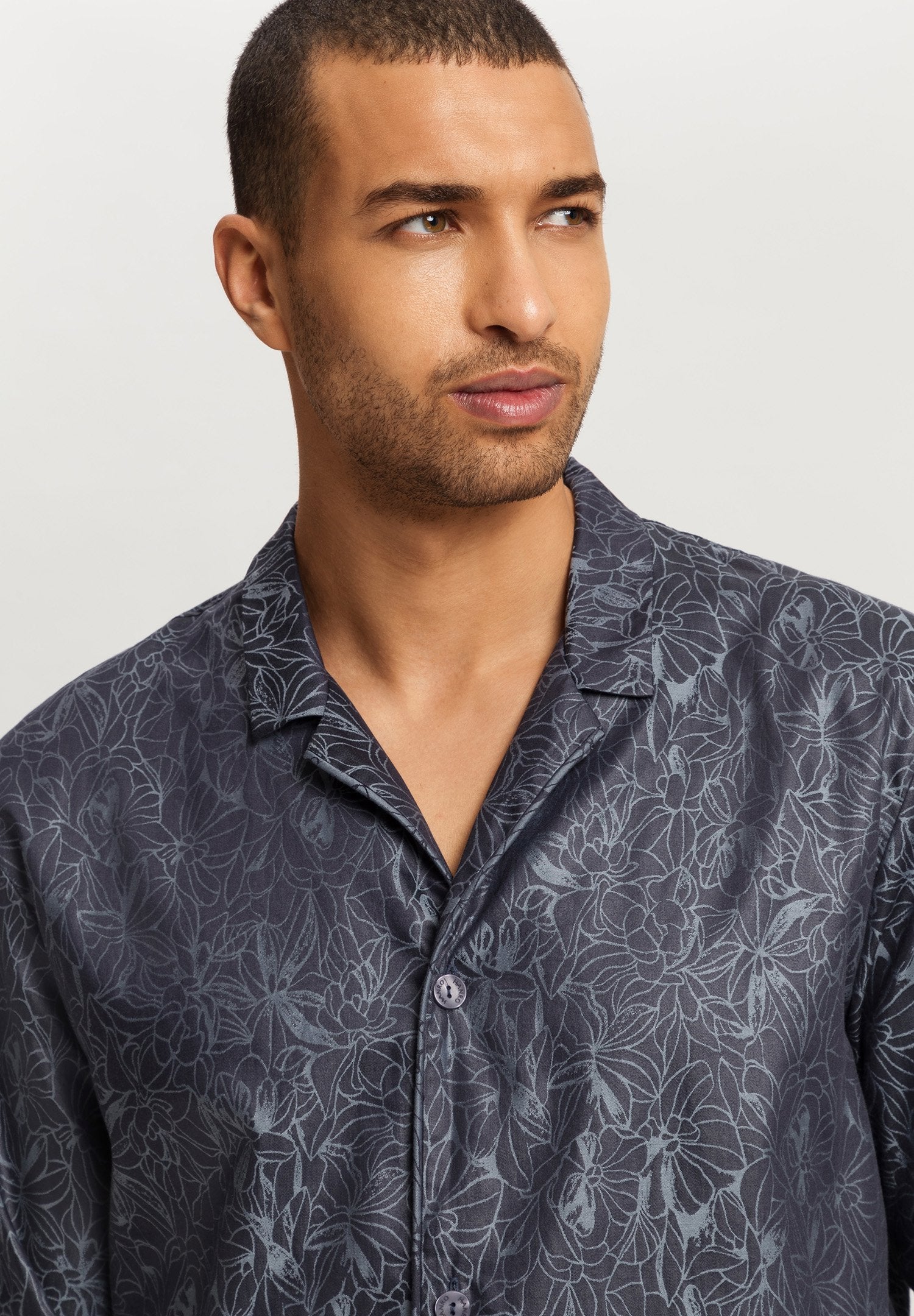 hanro-selection-pyjama-herren-pima-baumwolle-nightshade image 5