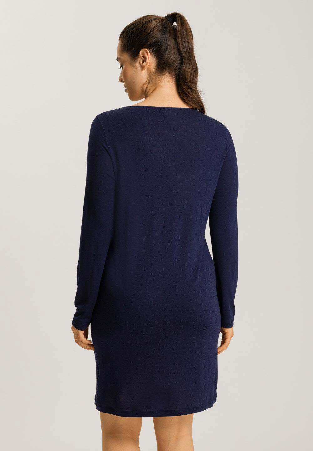 hanro-natural-wear-dress-kleid-evening-blue-tencel-langarm image 4