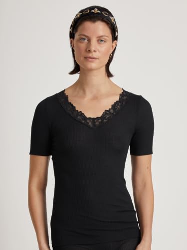 calida-silky-wool-joy-t-shirt-damen-spitze-schwarz image 8