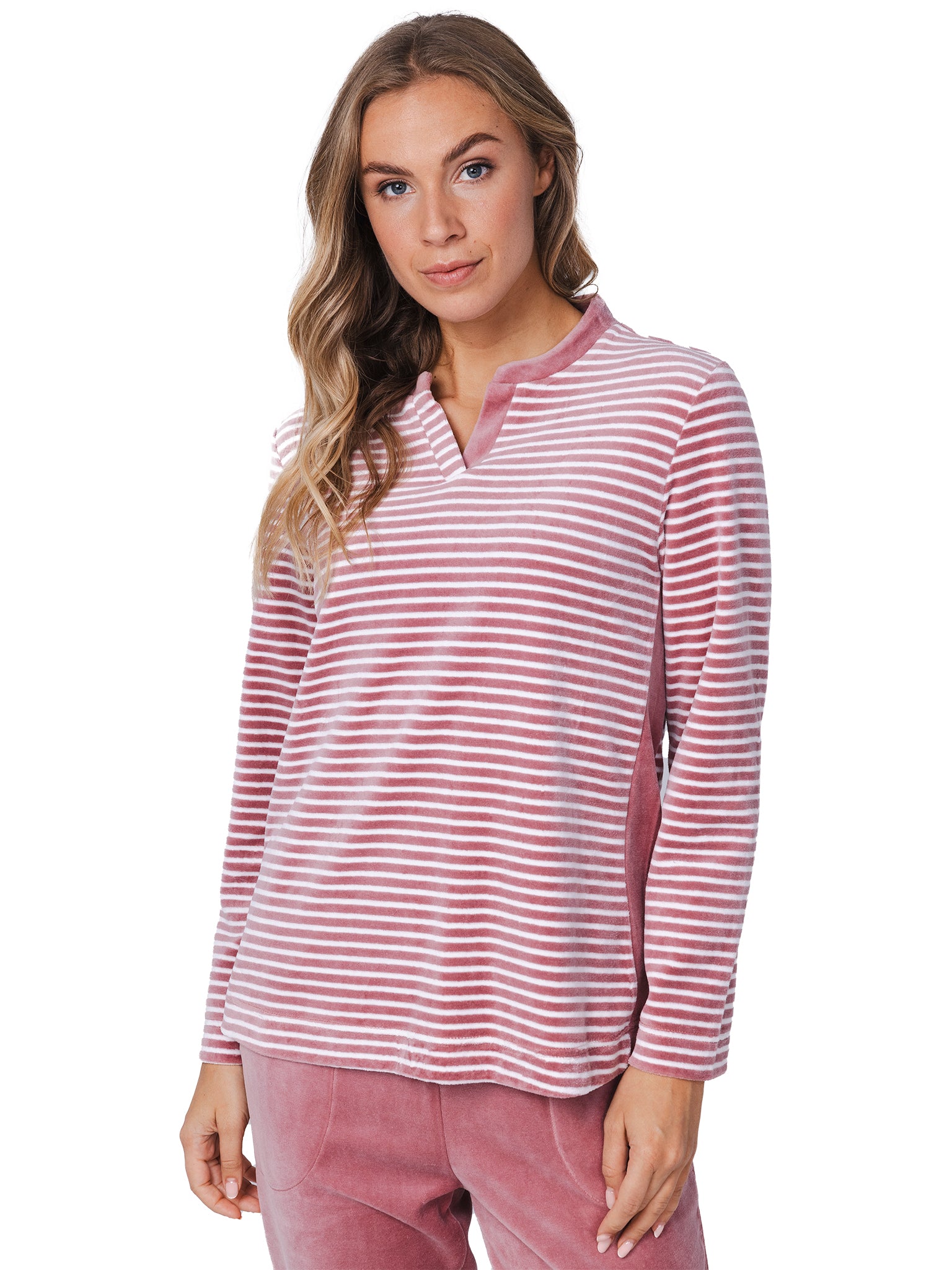 pastunette-rose-stream-pyjama-rosa-velours-streifen image 6