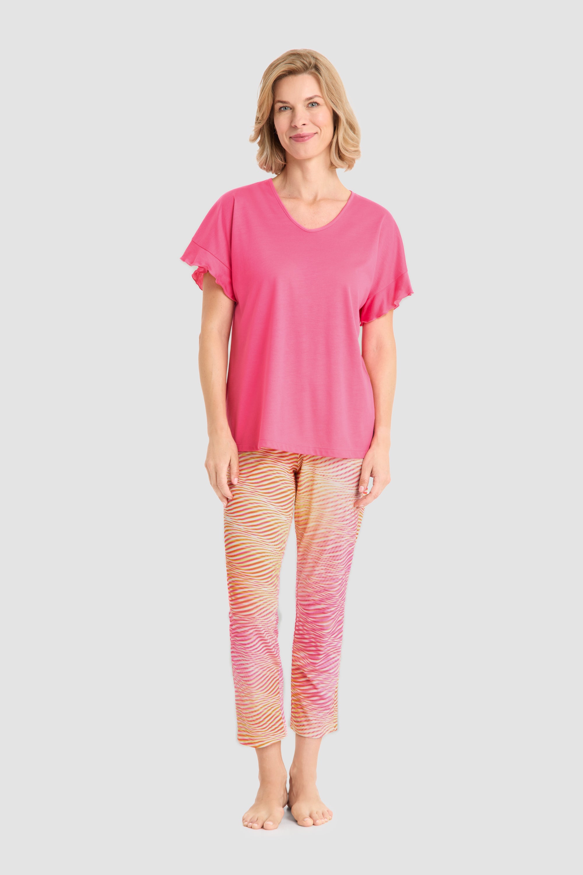 r-sch-be-happy-7-8-pyjama-streifen-pink-baumwolle-modal image 1