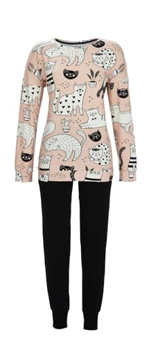 ringella-women-men-pyjama-katzen-print-baumwolle-rundhals image 3
