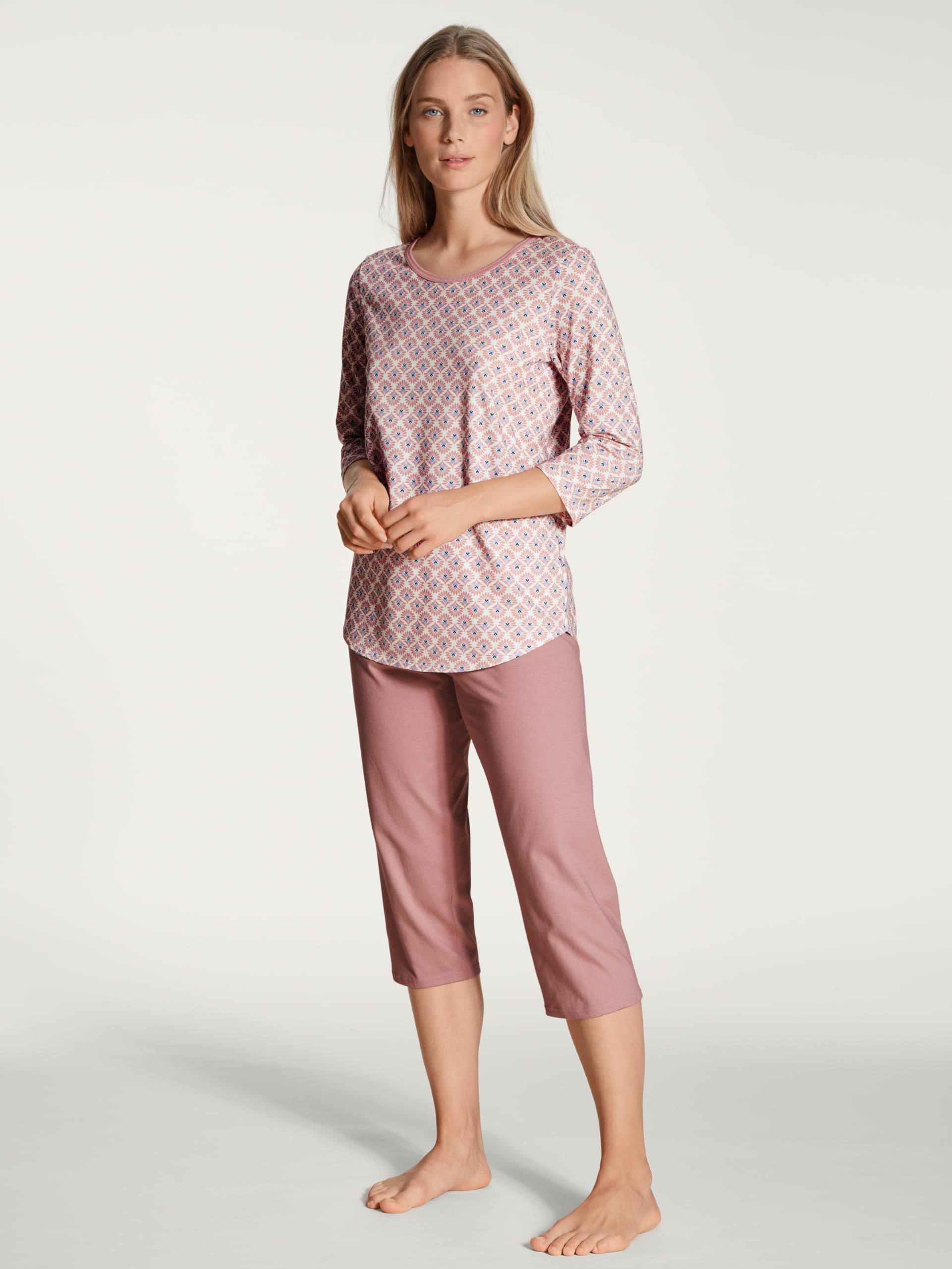 calida-lovely-nights-pyjamaset-damen-3-4-english-red image 2