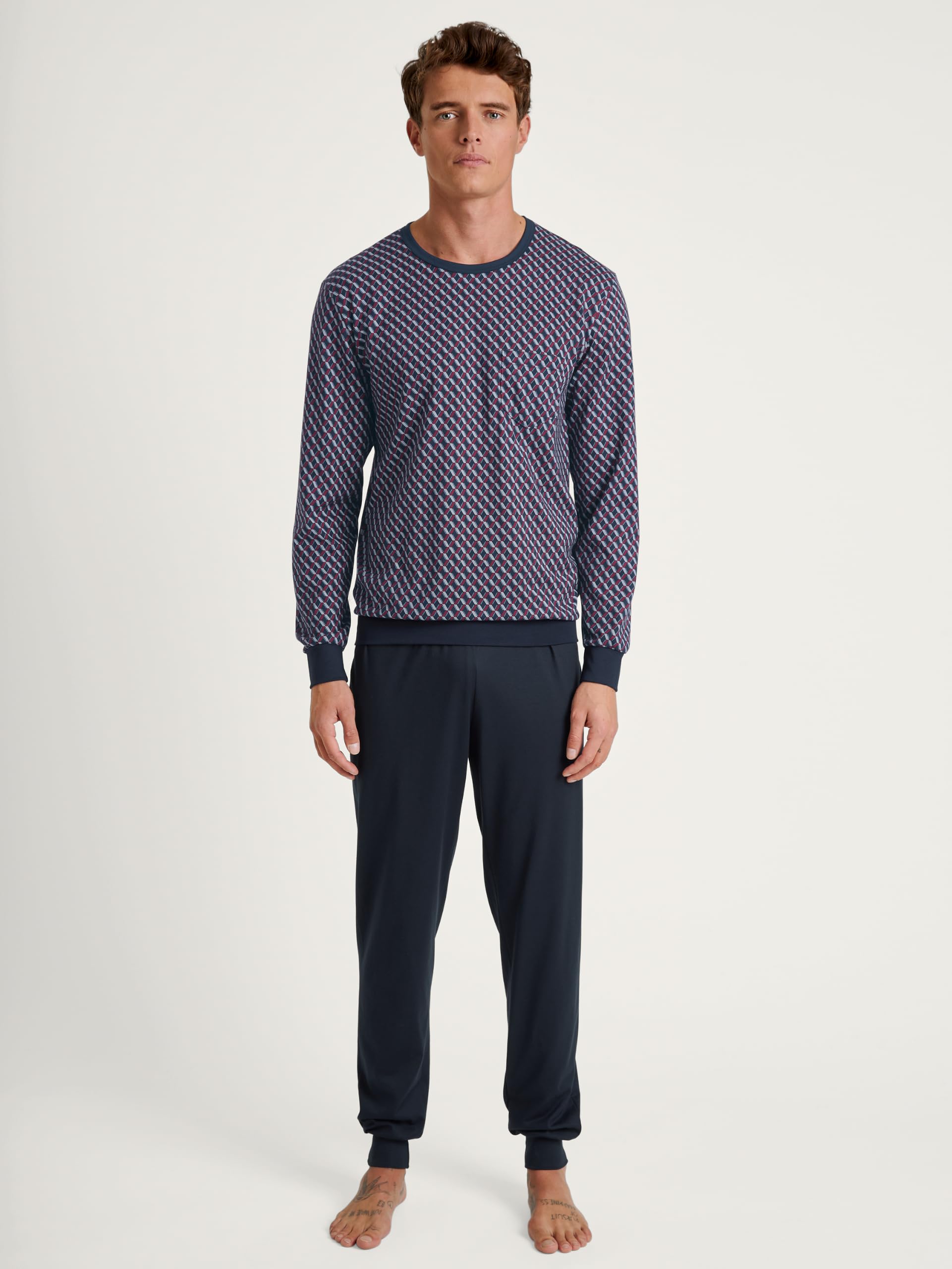calida-relax-imprint-pyjama-herren-52-54-baumwolle-b-ndchen image 2