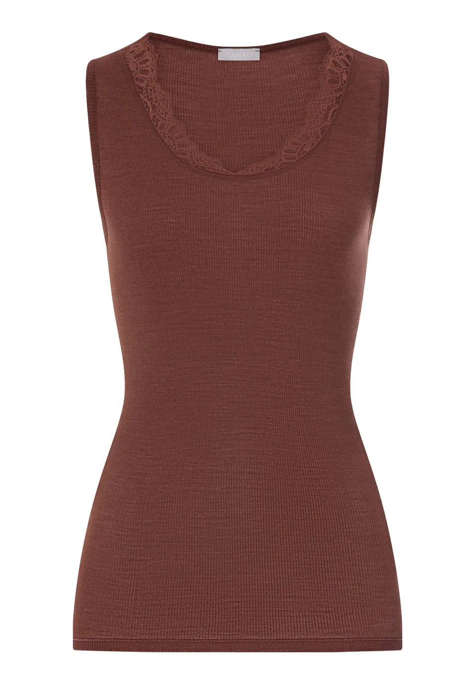 hanro-woolen-lace-tank-top-cinnamon-merino-seide image 1