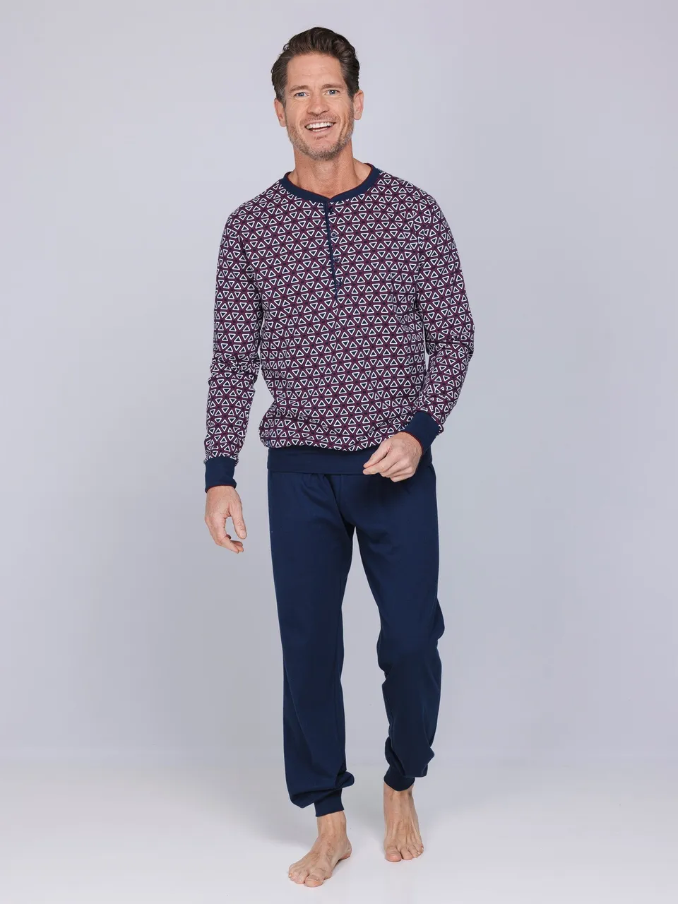 pastunette-northern-nights-pyjama-herren-blau-baumwolle image 1