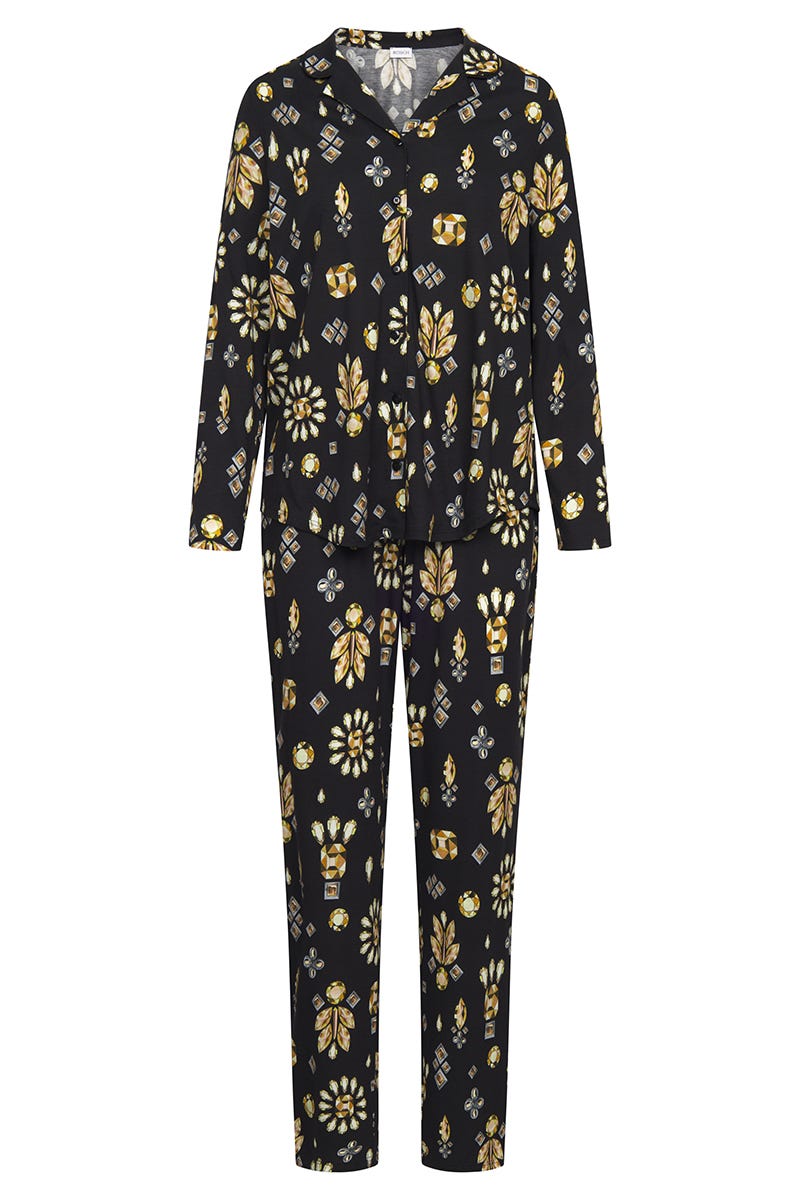 r-sch-be-happy-pyjama-diamantdruck-schlafanzug-schwarz image 2