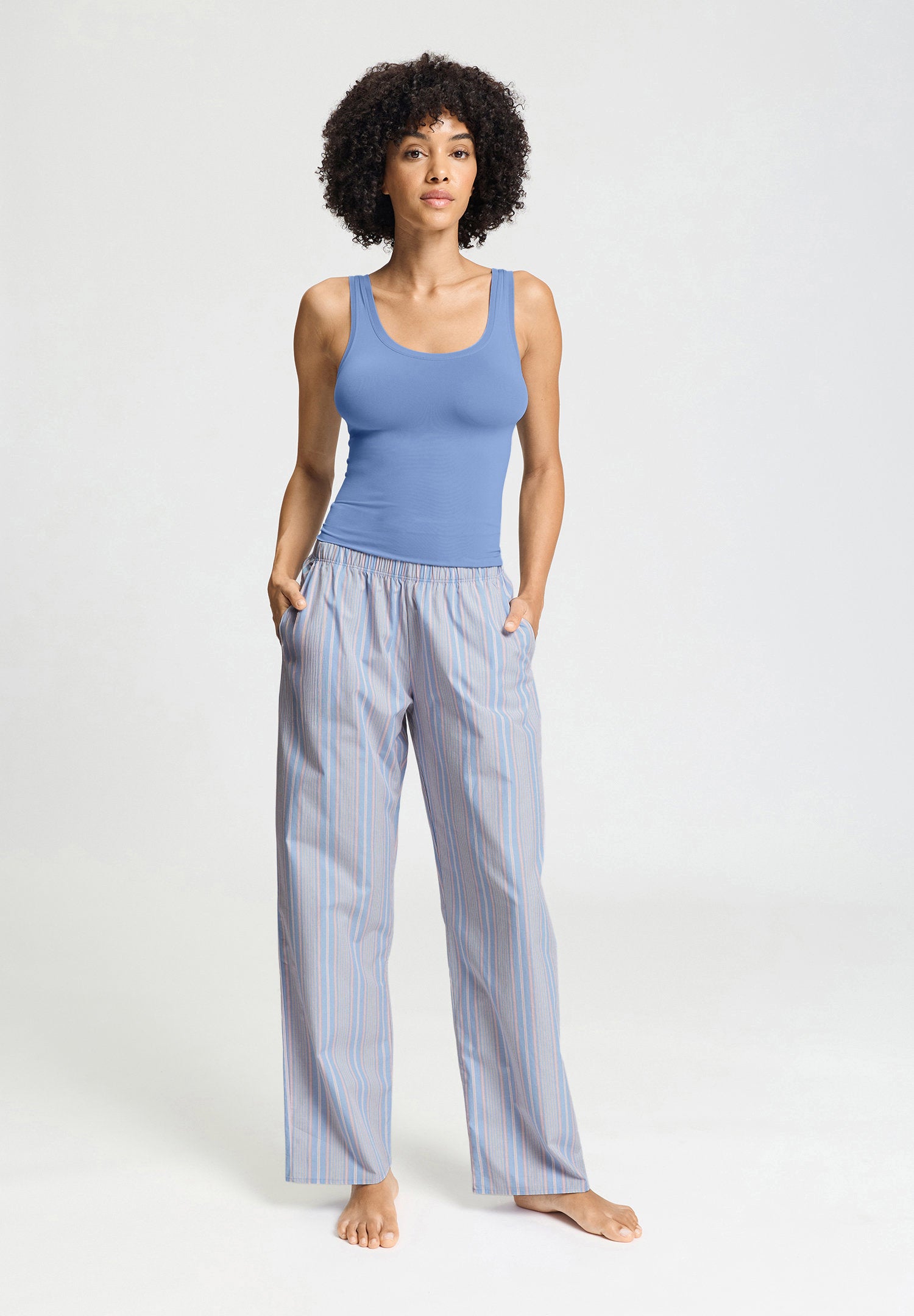 hanro-sleep-lounge-hose-lilian-stripes-baumwolle image 6
