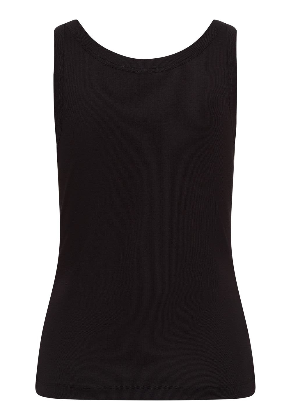 hanro-sleep-lounge-tank-top-ripp-schwarz-baumwolle image 3