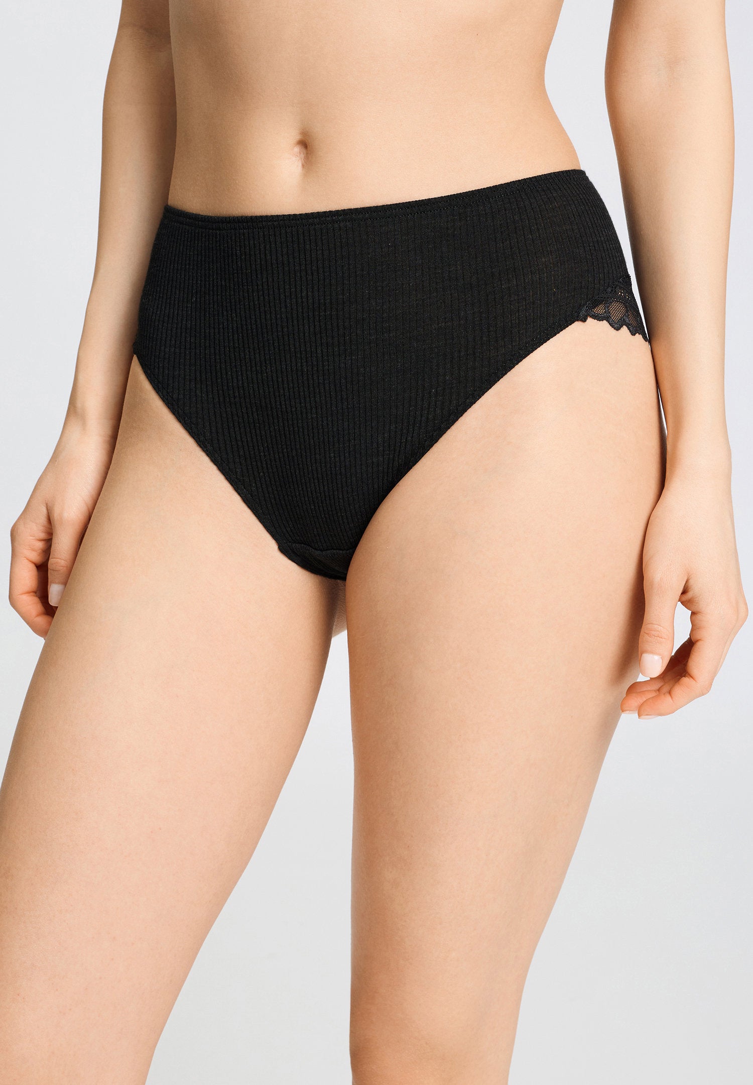hanro-marcia-maxi-briefs-damen-phantom-wolle-seide-spitze image 3