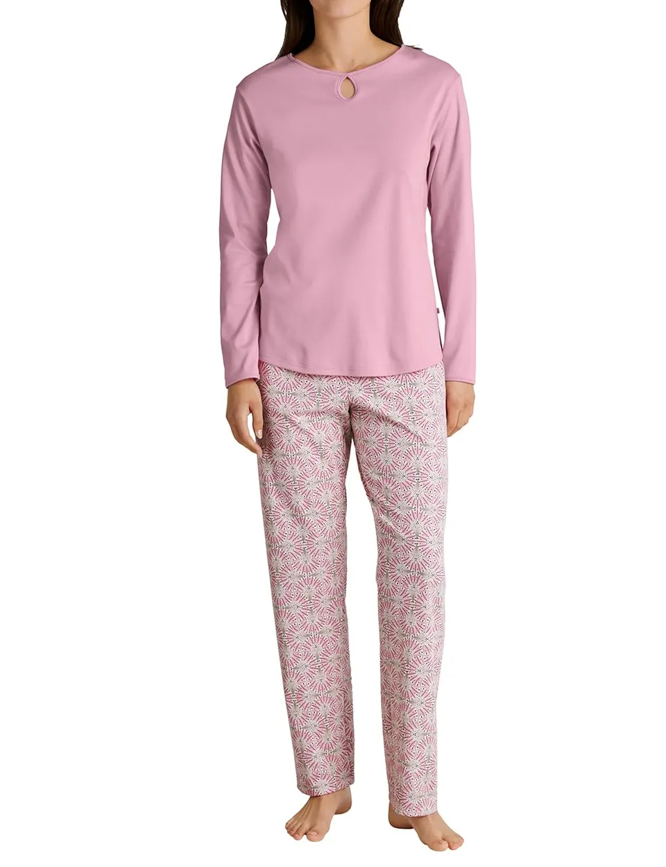 calida-sweet-dreams-damen-pyjama-lang-baumwolle image 1