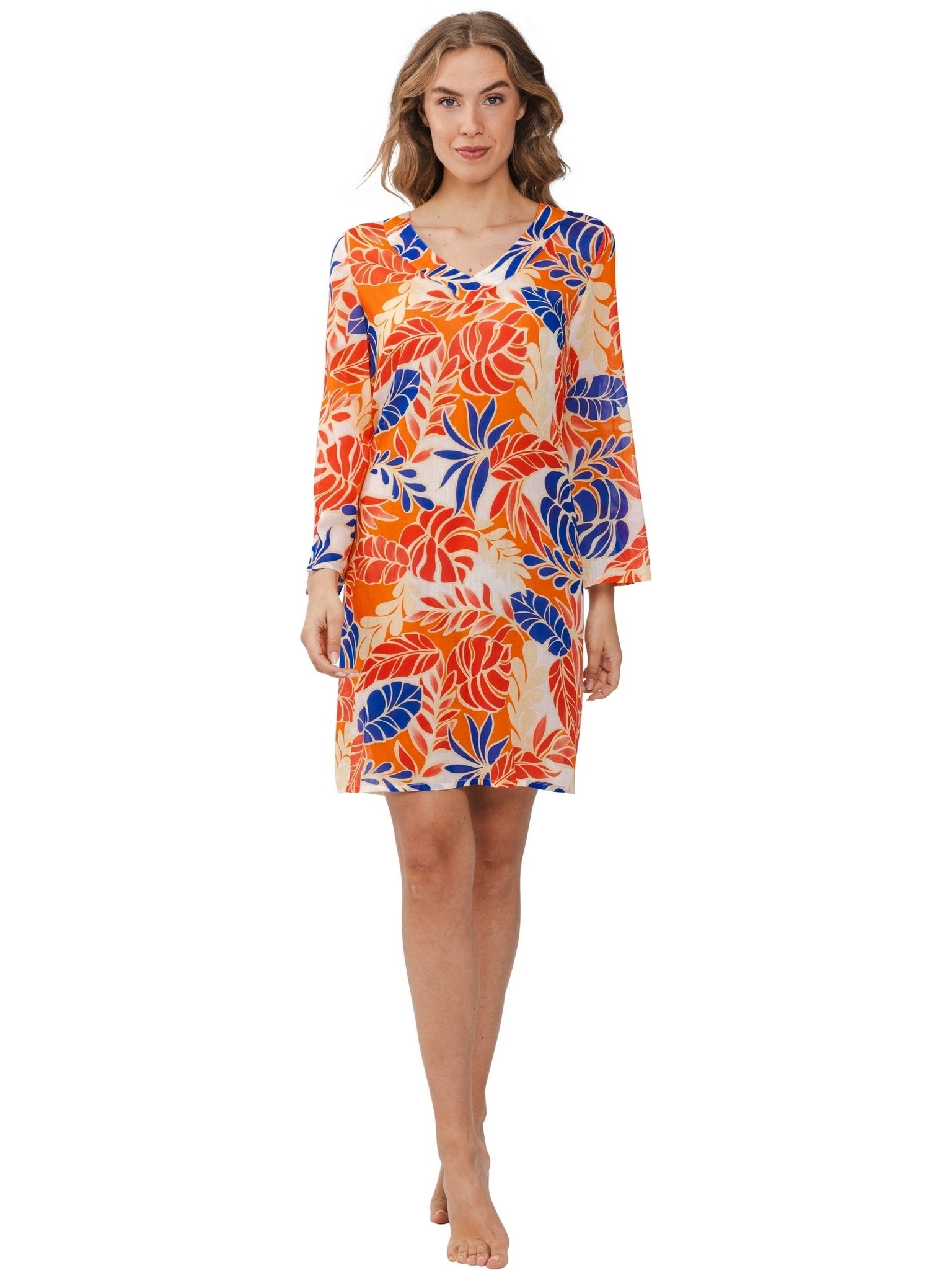 pastunette-sunset-coral-strandkleid-orange-baumwolle image 2