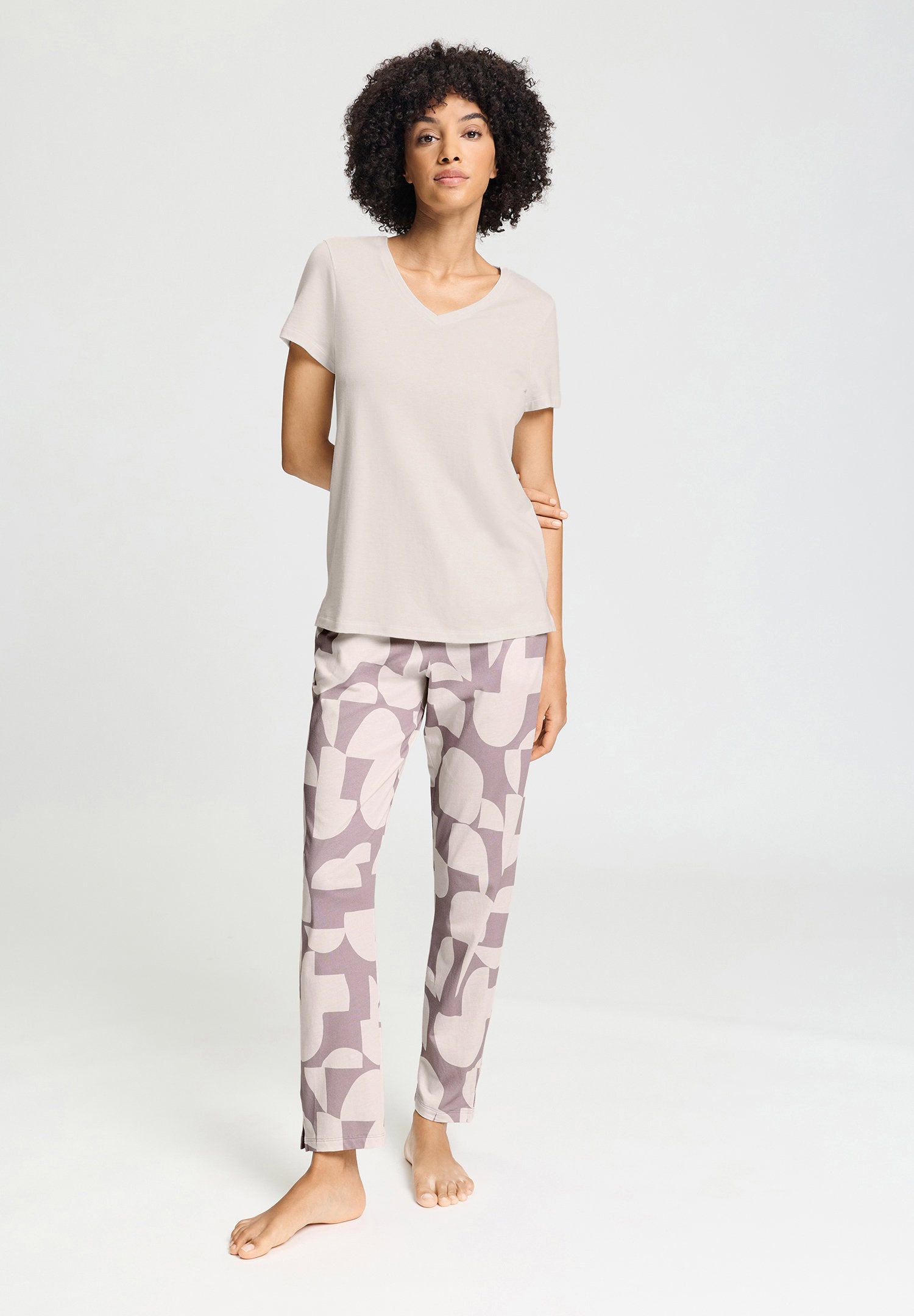 hanro-sleep-lounge-shirt-074842-moonlight-kurzarm-damen-modal image 6