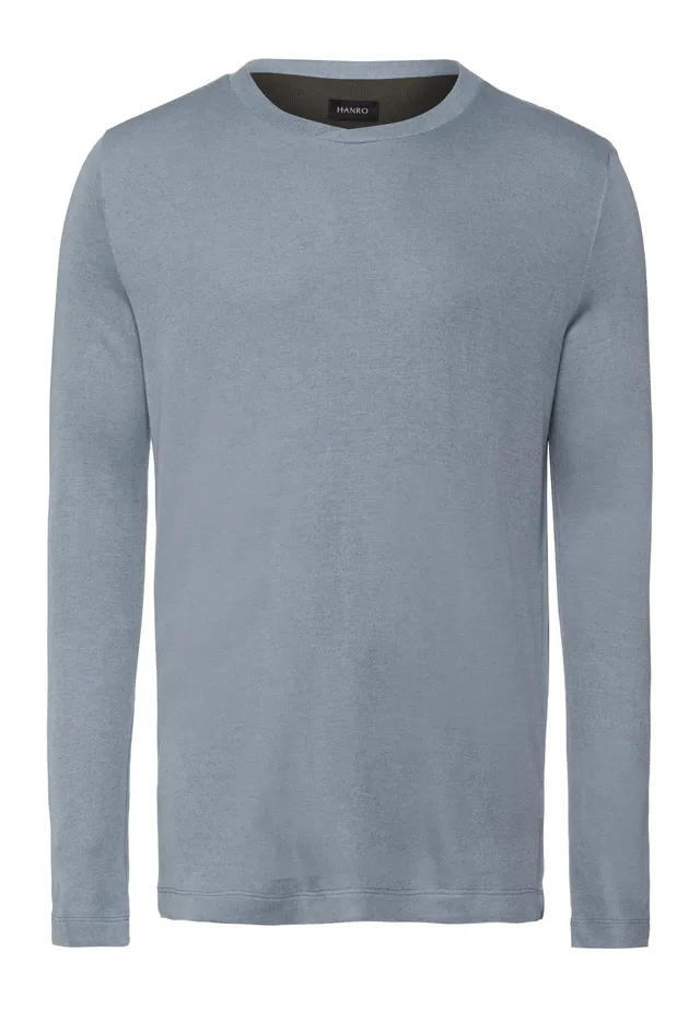 hanro-woolen-comfort-langarm-shirt-cliff-grey-cashmere image 1