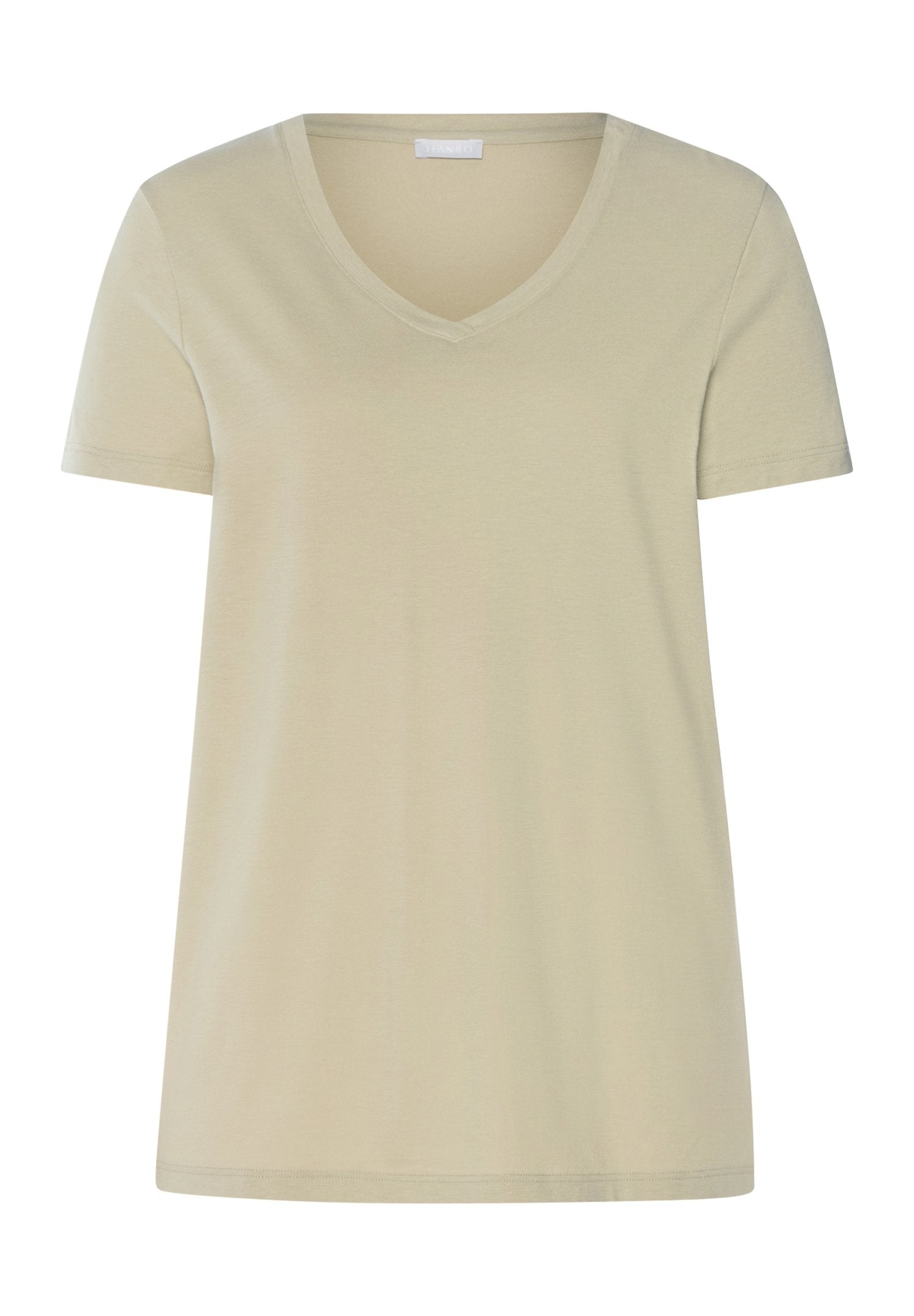 hanro-sleep-lounge-shirt-kurzarm-olive-stem-tencel-modal image 1