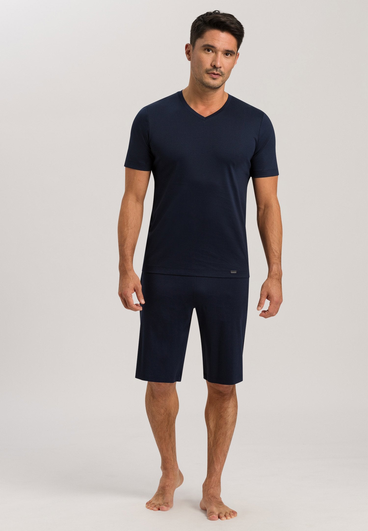 hanro-night-selection-s-slv-pyjama-set-deep-navy-baumwolle image 2